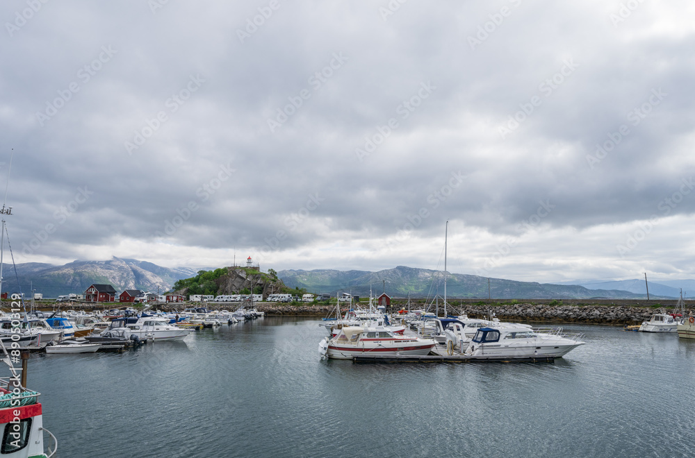 View from Lødingen at Hinnøya in Lofoten, Norway View from Lødingen at Hinnøya in Lofoten, Norway