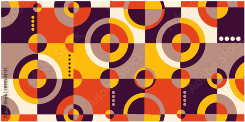 Abstract geometric pattern design Retro style, soft colors, background illustration