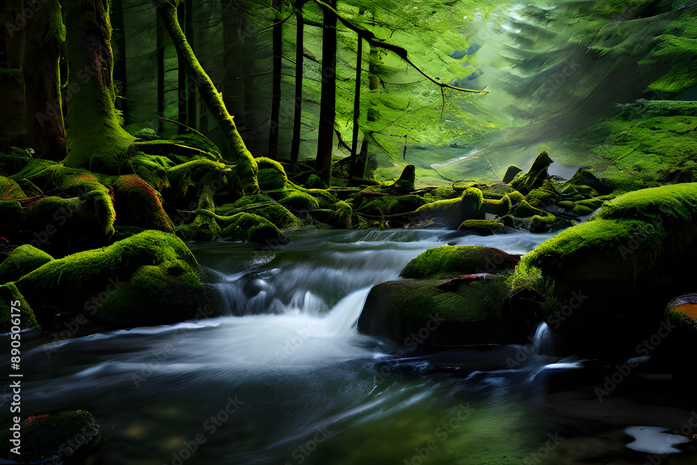 Fototapeta premium waterfall in the forest