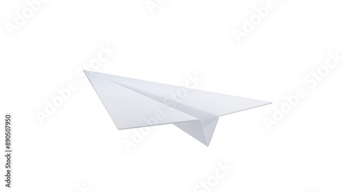 paper airplane flying 3D rendering