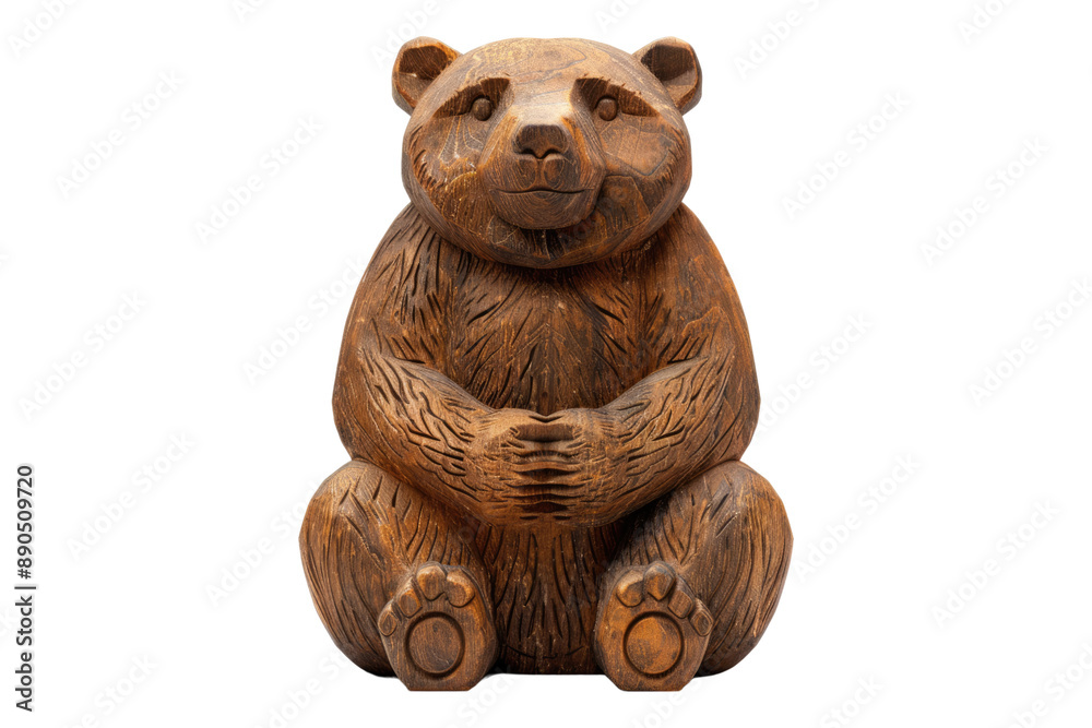 Wooden bear isolated on transparent background Wooden bear isolated on transparent background