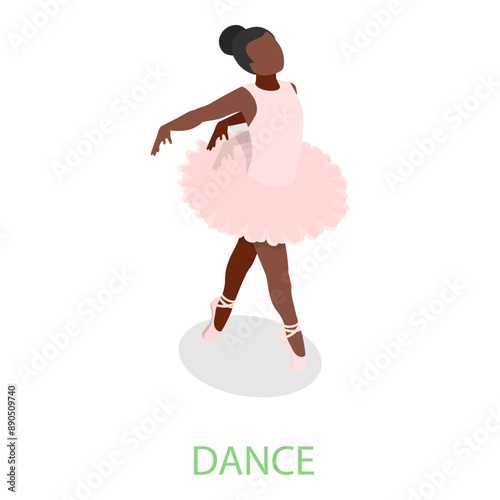 3D Isometric Flat Vector Illustration of English Grammar, Verbs Memorizing. Item 7