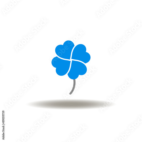 Vector illustration of leaf clover. Symbol of lucky. Icon of good luck.