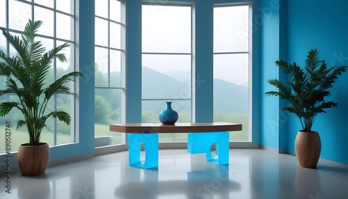 Photo interior modern design room 3d illustration