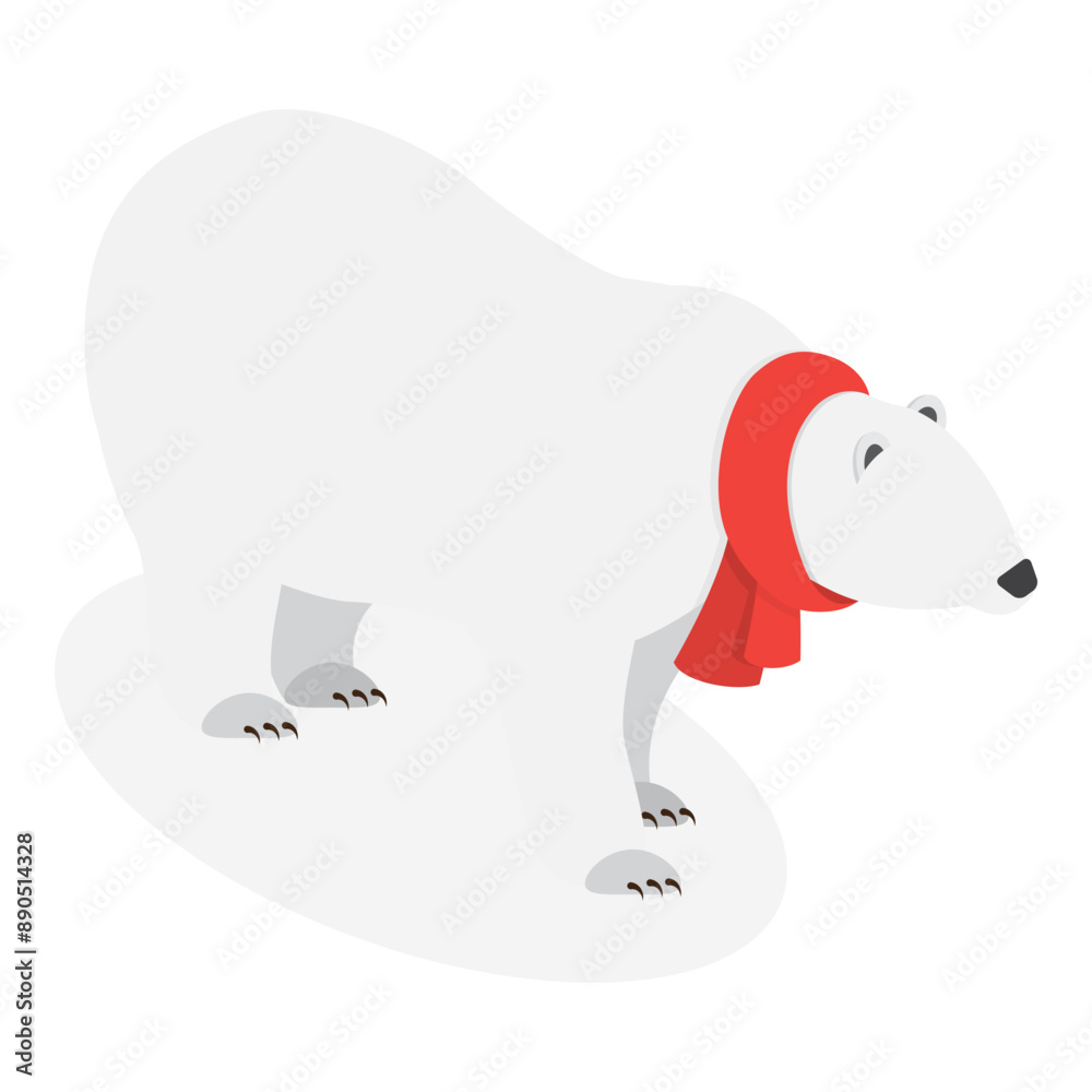 3D Isometric Flat Vector Set of Polar Bear Postures, White Big Animal. Item 3 3D Isometric Flat Vector Set of Polar Bear Postures, White Big Animal. Item 3