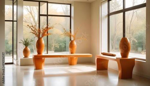 Photo interior modern design room 3d illustration