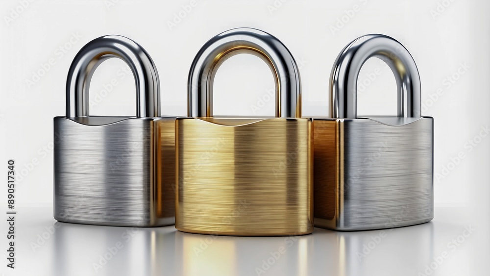 Build a Strong Foundation for Secure Data with 3D Golden and Silver Lock Icons - The Cornerstone of Protection Generative AI Digital creation Build a Strong Foundation for Secure Data with 3D Golden and Silver Lock Icons - The Cornerstone of Protection Generative AI Digital creation