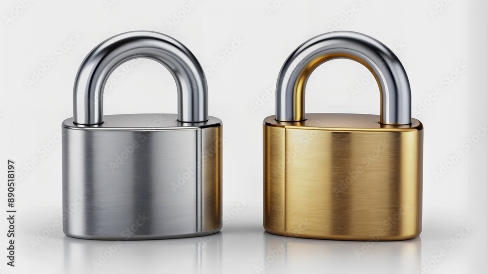 3D Golden and Silver Lock Icons: Embracing Secure Data Storage Generative AI Computer-generated 3D Golden and Silver Lock Icons: Embracing Secure Data Storage Generative AI Computer-generated