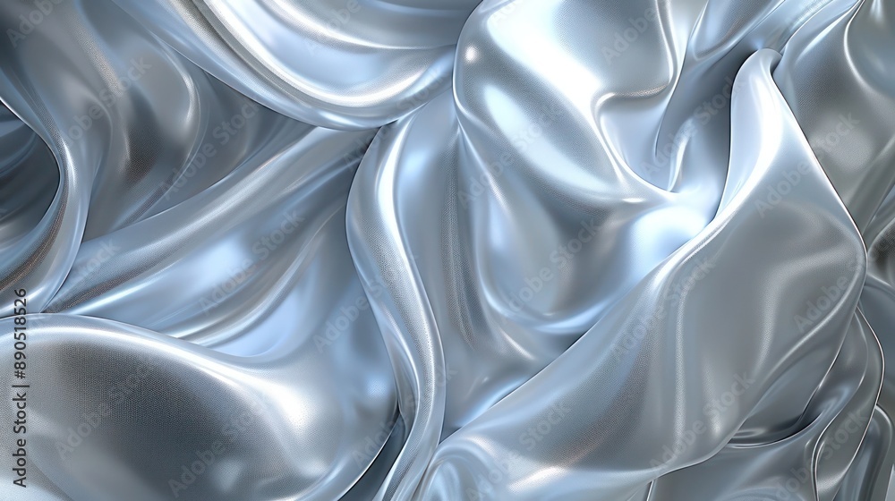 Obraz premium Elegant silver 3D abstract background with seamless perspective tricks and mind-bending visual effects