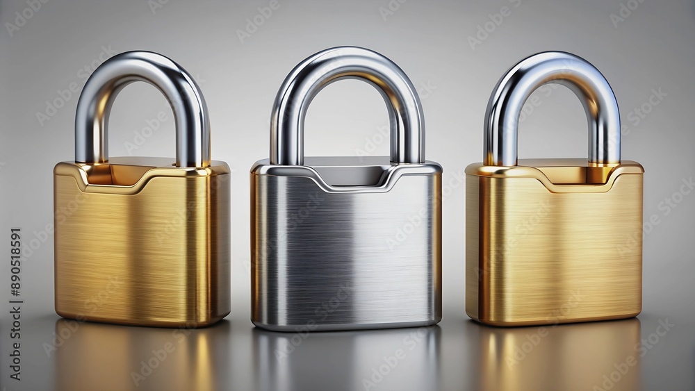Fortify Your Designs with Elegant 3D Golden and Silver Lock Icons - A Symbol of Trust and Protection Generative AI image Fortify Your Designs with Elegant 3D Golden and Silver Lock Icons - A Symbol of Trust and Protection Generative AI image