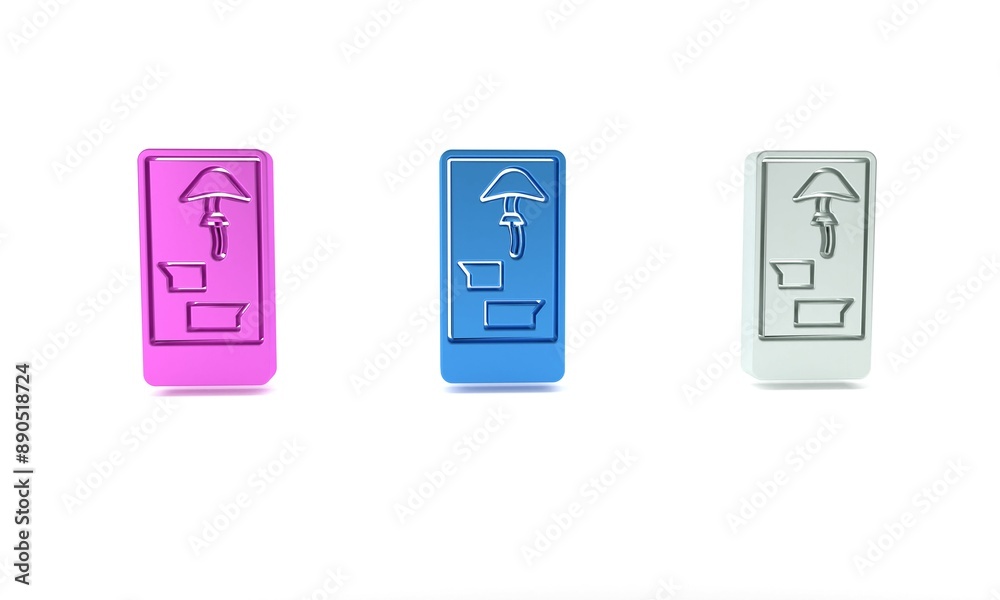 Colorful Buying drugs online on mobile phone icon isolated on white background. Online buying symbol. Minimalism concept. 3D render illustration Colorful Buying drugs online on mobile phone icon isolated on white background. Online buying symbol. Minimalism concept. 3D render illustration