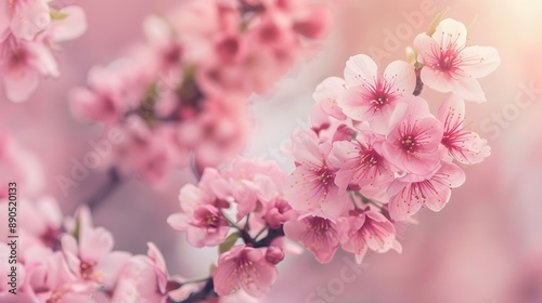 lots of cherry blossom, pink flowers , minimal