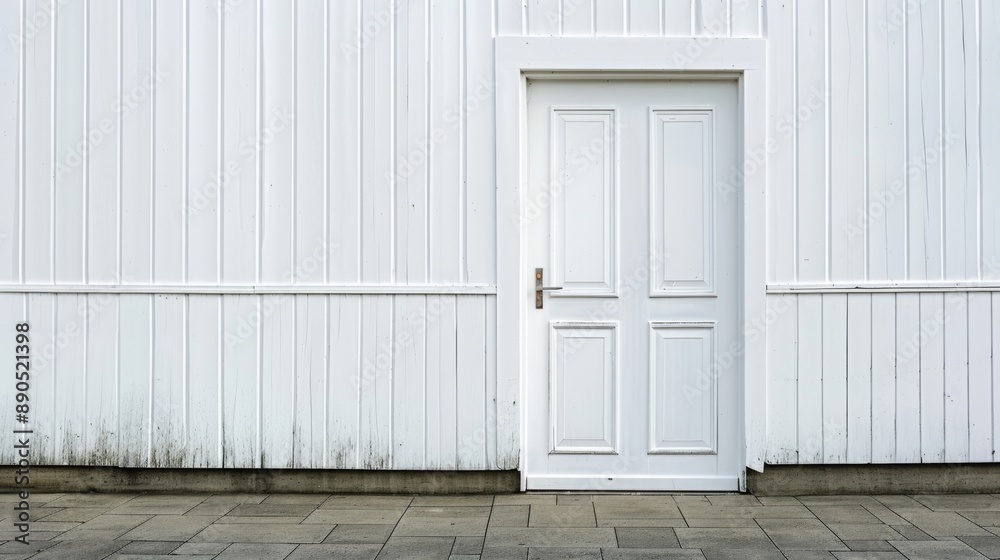 White Door and Wall. White Door and Wall.
