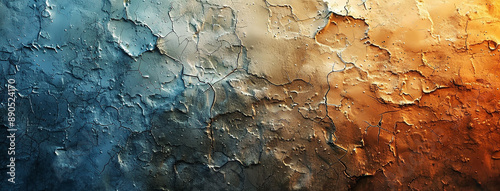 colorful cracked wall paint texture  photo