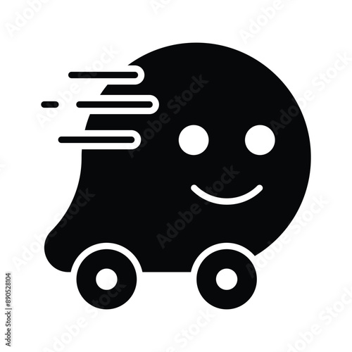 Navigation app icon, symbolizes navigation, traffic updates, and community driven insights.