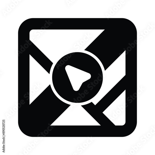 Navigation arrow on map, satellite based positioning and navigation assistance, maps app icon