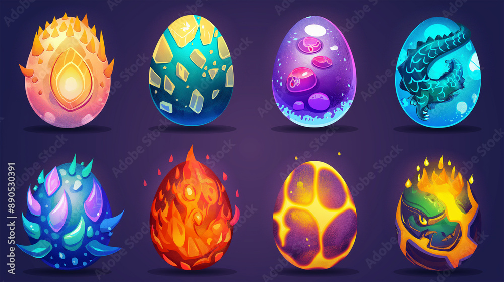 Asset of Dragon egg, game element, video game, slot game, Illustration Asset of Dragon egg, game element, video game, slot game, Illustration