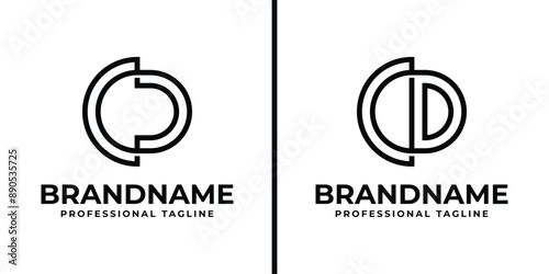 Letters CD Monogram Logo, suitable for any business with CD or DC initials