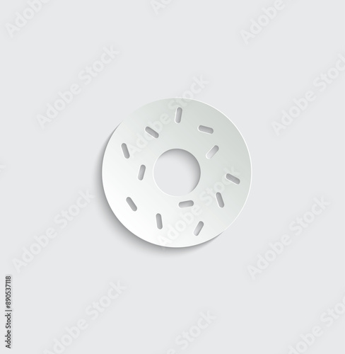 donut icon vector glazed cake icon