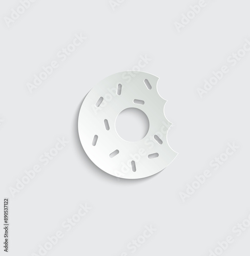 donut icon vector glazed cake icon