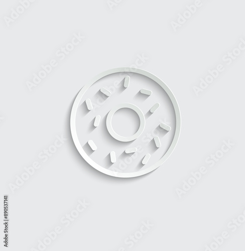 donut icon vector glazed cake icon