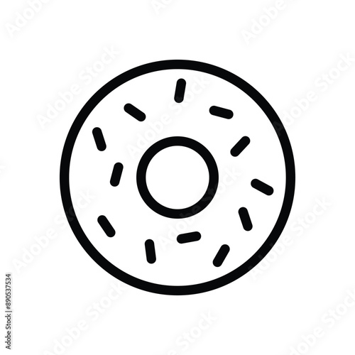 donut icon vector glazed cake icon