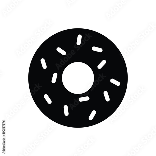 donut icon vector glazed cake icon