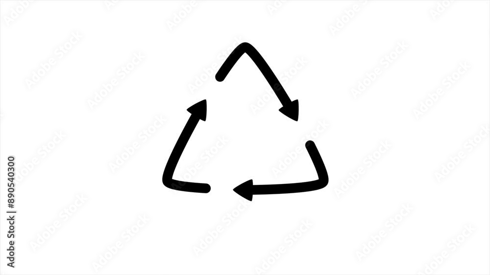 Recycling symbol rotating animation isolated on white background, Recycle sign isolated on white, transparent, Loop and Chroma key Recycling symbol rotating animation isolated on white background, Recycle sign isolated on white, transparent, Loop and Chroma key