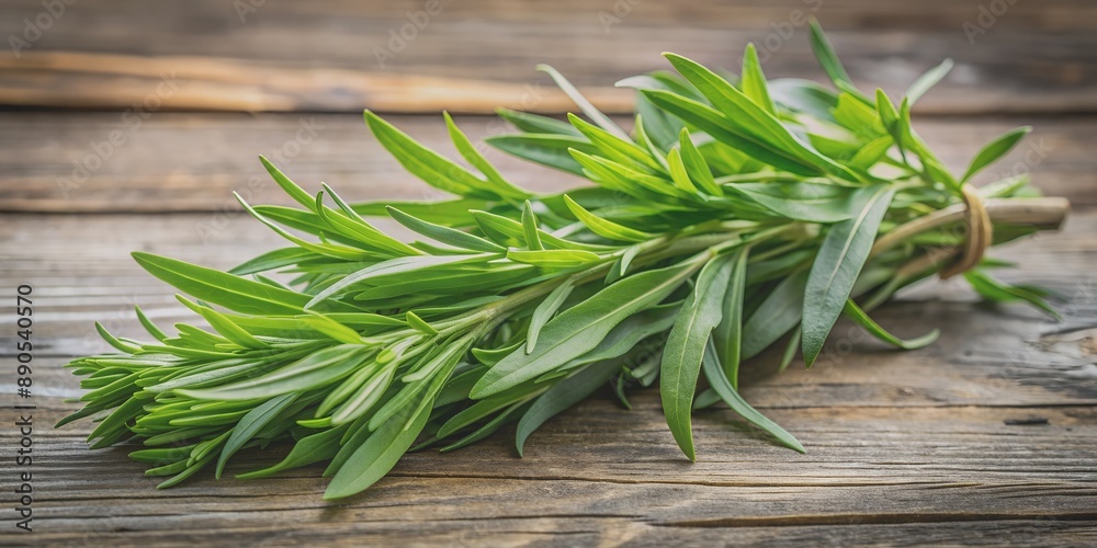 A sprig of fresh green tarragon a fragrant herb used in cooking AI-Created Content A sprig of fresh green tarragon a fragrant herb used in cooking AI-Created Content