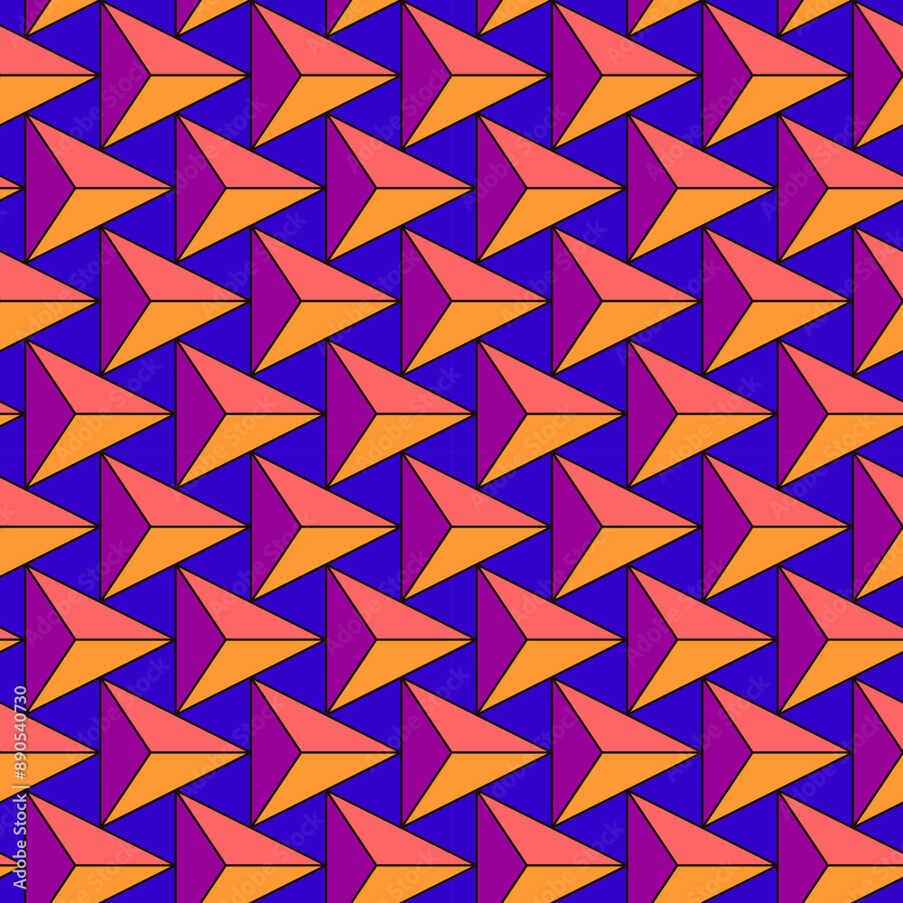 Contemporary geometric pattern. Repeated triangles ornament. Modern abstract background. Seamless surface design. Geo wallpaper. Digital paper, textile print. Vector illustration Contemporary geometric pattern. Repeated triangles ornament. Modern abstract background. Seamless surface design. Geo wallpaper. Digital paper, textile print. Vector illustration