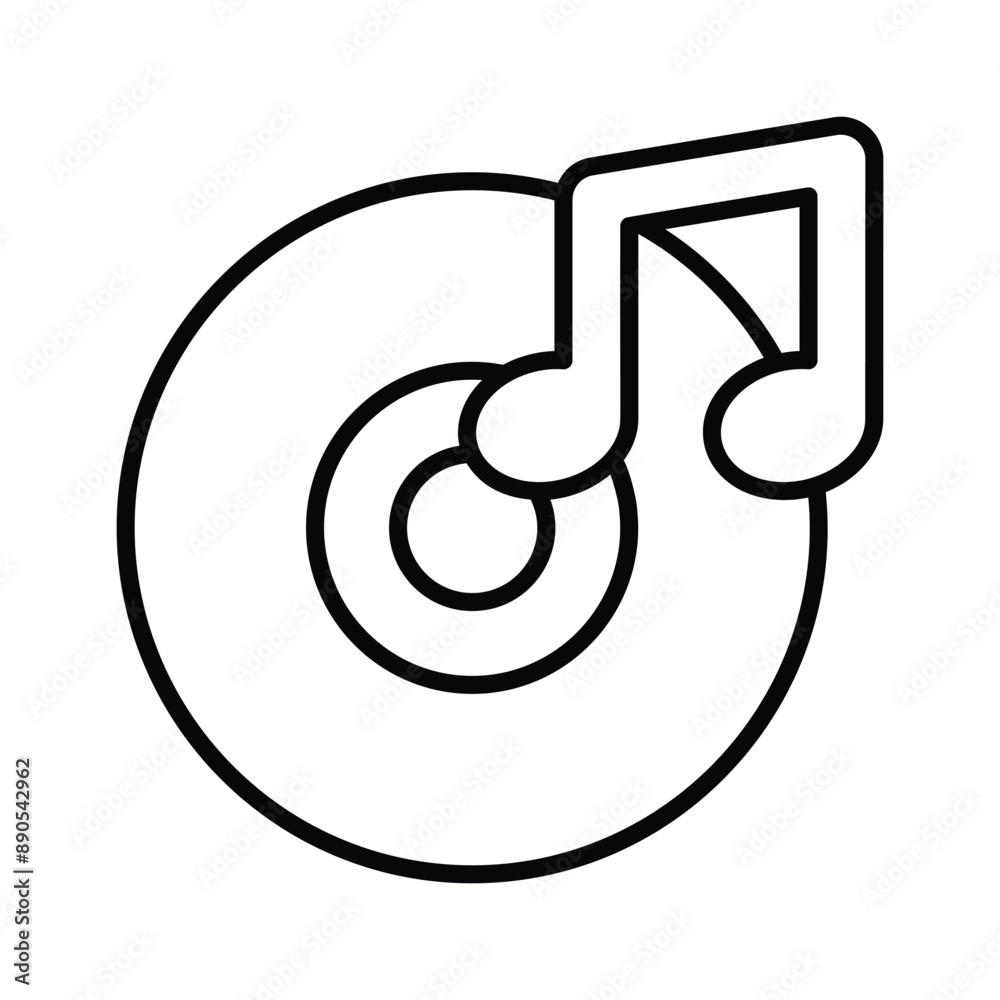 A music app icon showing a digital application used for playing, organizing, and streaming music content A music app icon showing a digital application used for playing, organizing, and streaming music content