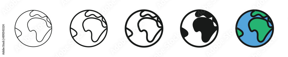 Earth line icons set. World, sphere, globe, planet vector sign, symbol. Isolated on a white background. Pixel perfect. Editable stroke. 64x64. Earth line icons set. World, sphere, globe, planet vector sign, symbol. Isolated on a white background. Pixel perfect. Editable stroke. 64x64.