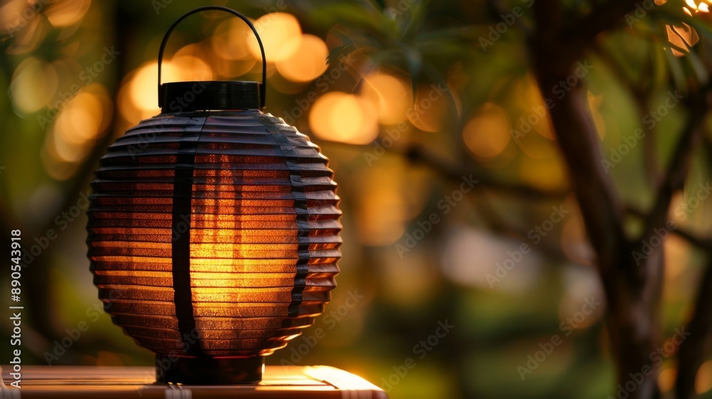 Illuminated Lantern in the Evening. Illuminated Lantern in the Evening.