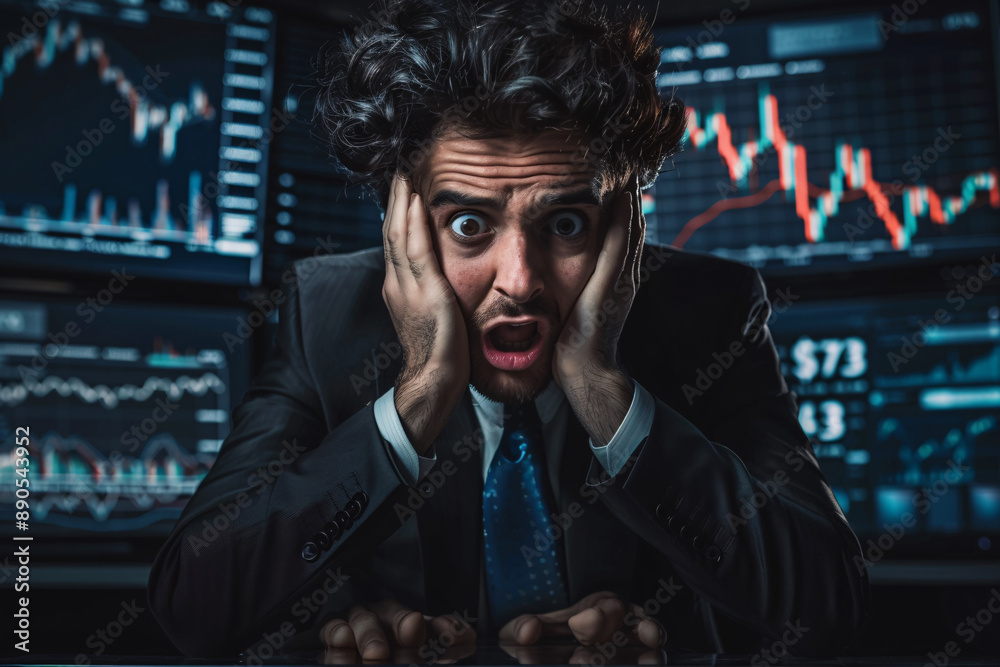 a man in a suit with his hands on his head a man in a suit with his hands on his head