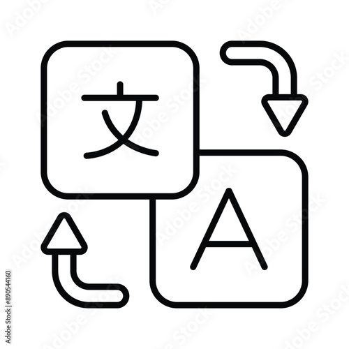 Language translator, ready to use vector design