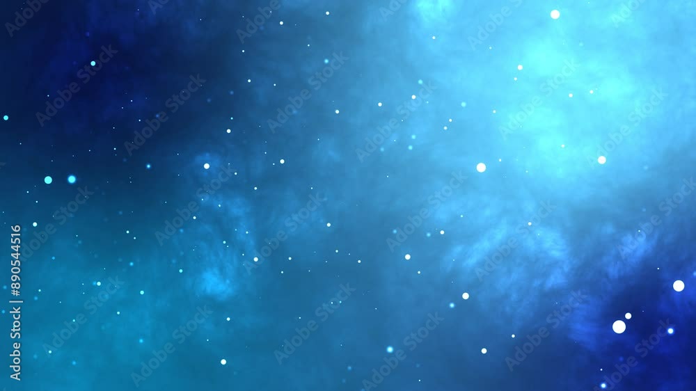 Particle flow with blue color animated video background
