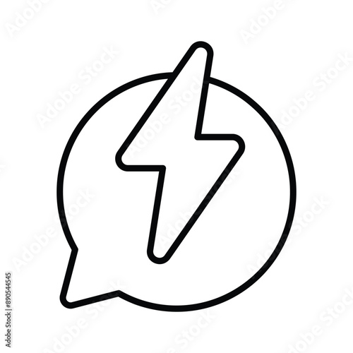 Messenger app icon vector design in editable style