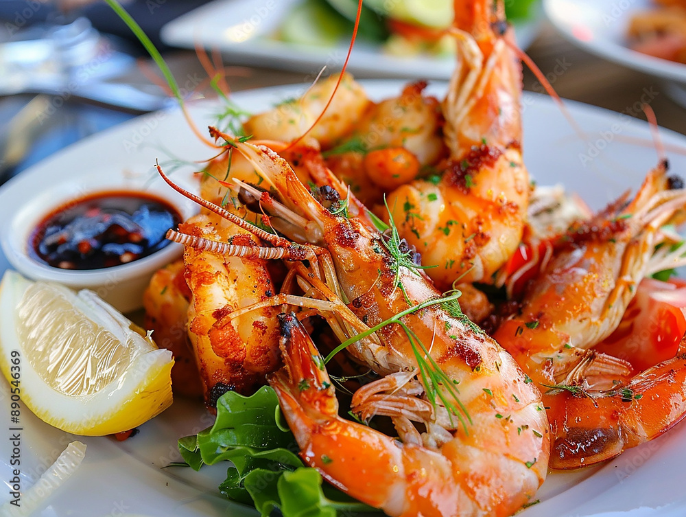 beautifully presented seafood dish from the restaurant beautifully presented seafood dish from the restaurant