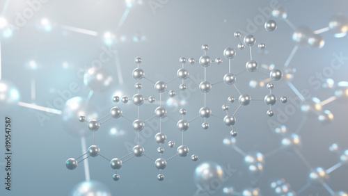 Foto mometasone molecular structure, 3d model molecule, steroid medication, structura