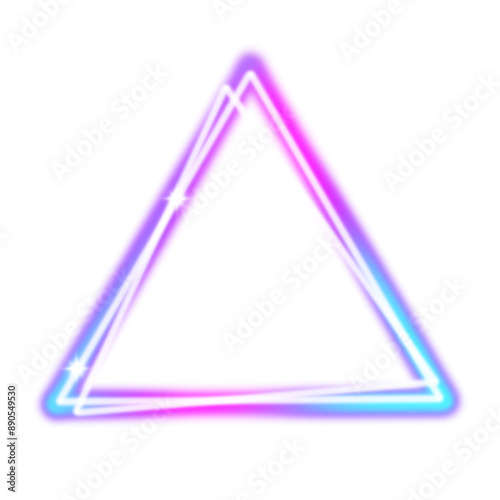 neon abstract triangle shape