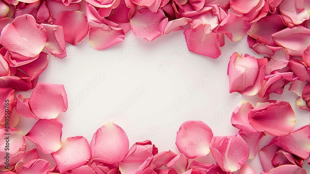 Flat lay composition of pink and red roses with flower petals scattered on transparent background. Mockup template for artwork. Wallpaper banner border. Flat lay composition of pink and red roses with flower petals scattered on transparent background. Mockup template for artwork. Wallpaper banner border.