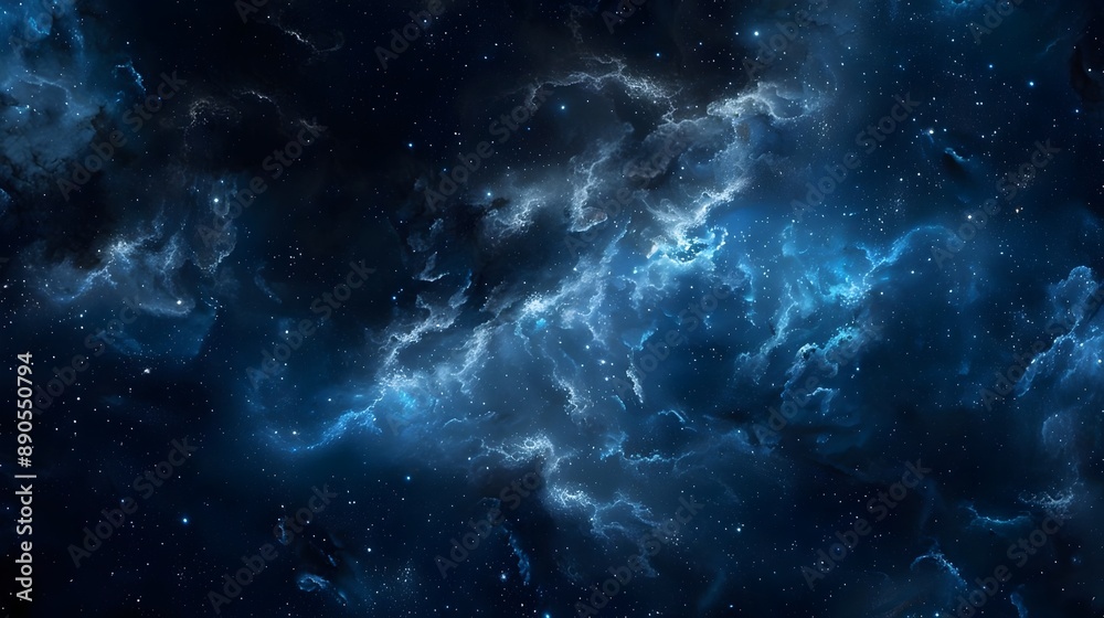 Intricate Space Nebula with Deep Black and Blue Hues Abstract Background Intricate Space Nebula with Deep Black and Blue Hues Abstract Background