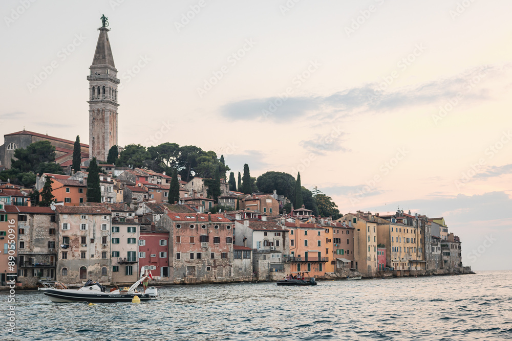 Fototapeta premium City of Rovinj in croatia with meer