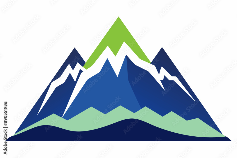 Mountain icon vector art illustration