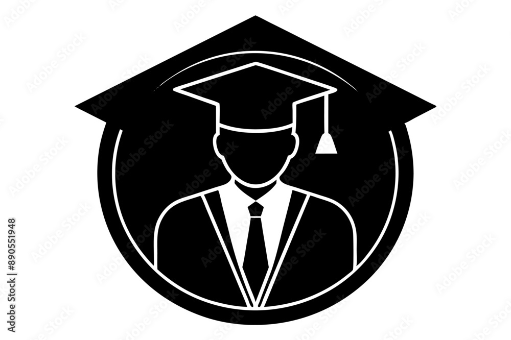 Graduation icon vector art illustration Graduation icon vector art illustration