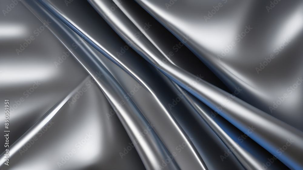 Obraz premium Silver metallic background with a shiny finish