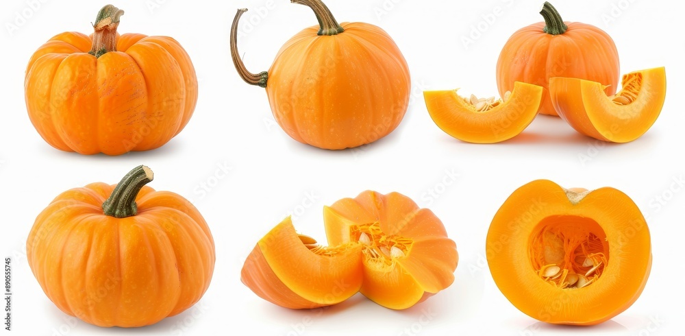 Cutout with pumpkin fruit vegetable, many angles and views, isolated on a transparent background, PNG file. Mockup template for artwork graphic design. Cutout with pumpkin fruit vegetable, many angles and views, isolated on a transparent background, PNG file. Mockup template for artwork graphic design.