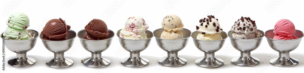 An ice cream scoop on a retro metal dessert bowl on a transparent background. Many different flavours are available for use as artwork design mockups. An ice cream scoop on a retro metal dessert bowl on a transparent background. Many different flavours are available for use as artwork design mockups.