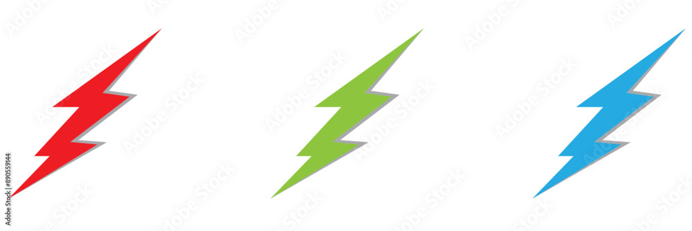 Fototapeta premium thunder bolt flash icon, yellow flash lightning bolt icon - Electric power icon symbol - Power energy icon sign. vector illustration