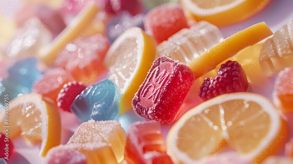 assortement of gummy showcasing assortement of gummy showcasing